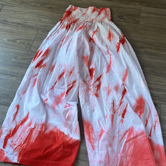 Martha Rey tie dye beachy loose cotton pants size medium - Picture 3 of 3